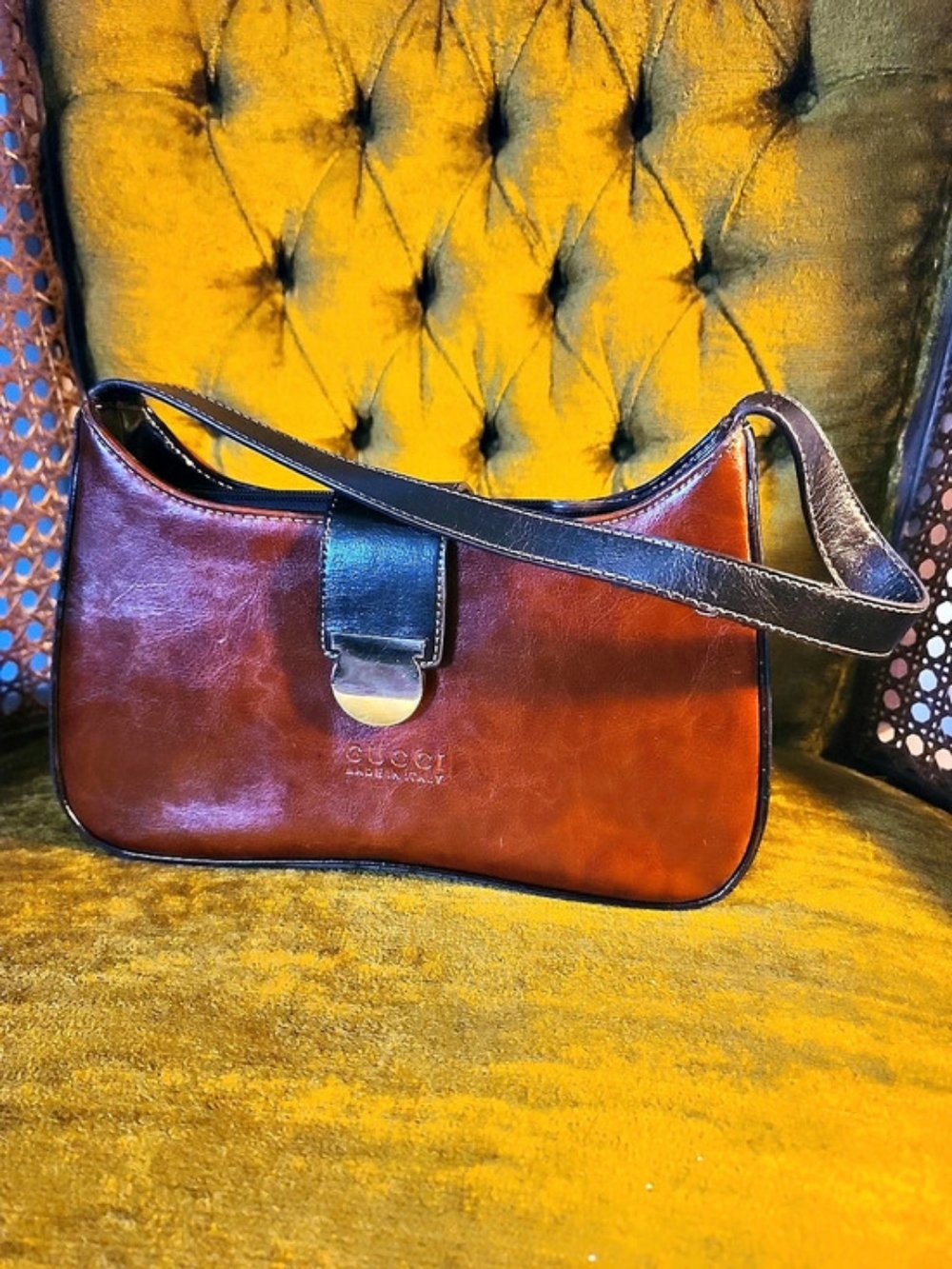 Gucci Brown & Black Shoulder Bag